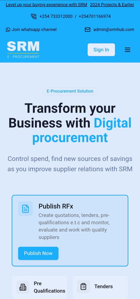 srm e-procurement